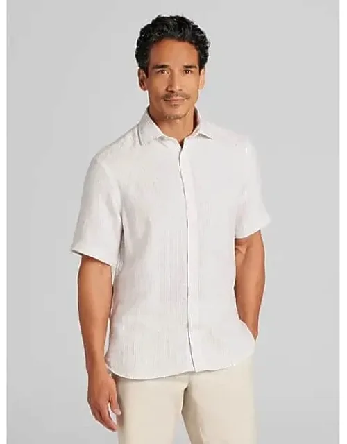 Modern Fit Short Sleeve Button Up Shirt