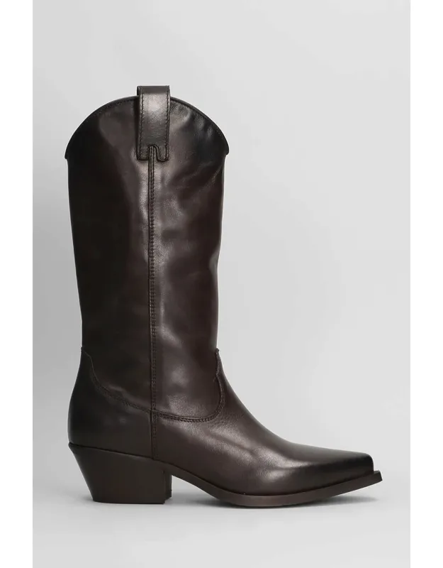 Texan Boots With Pointed Toe And Slip On
