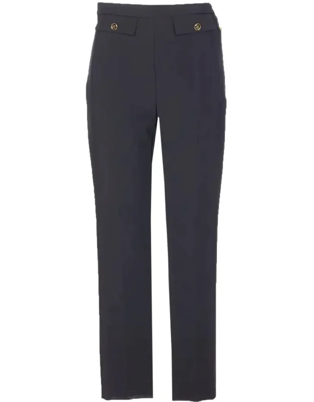Trousers With Lateral Zip And Hook Closure