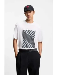 Printed Artwork T-shirt In Cotton Jersey