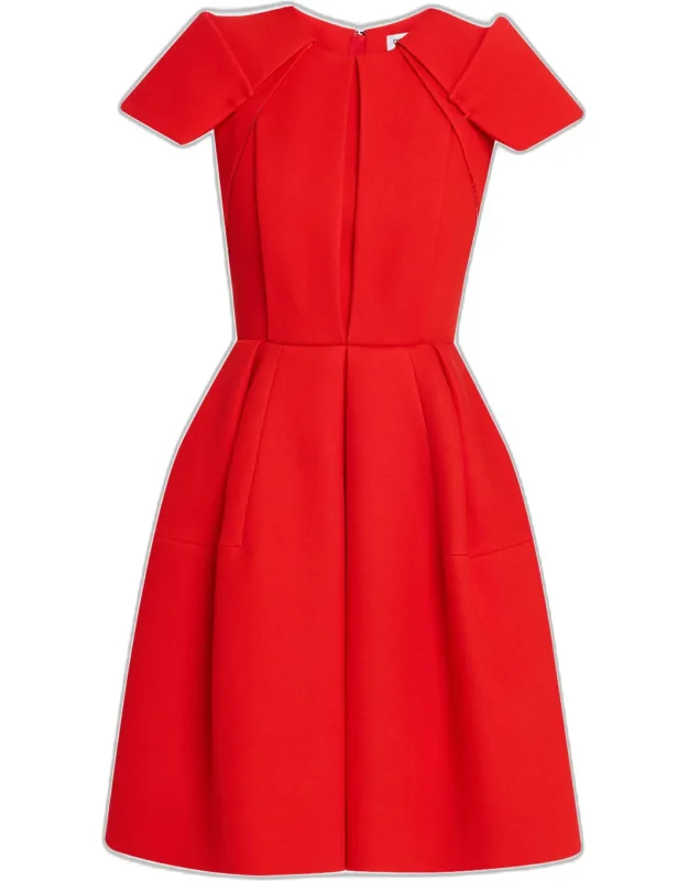Pleated Mini Dress
