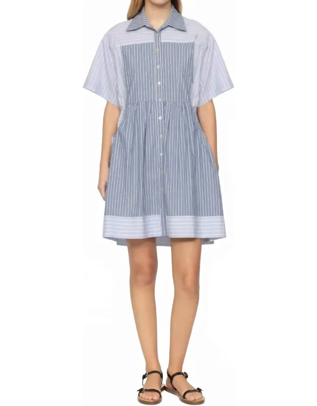 Helmi Striped Tunic Shirt Dress