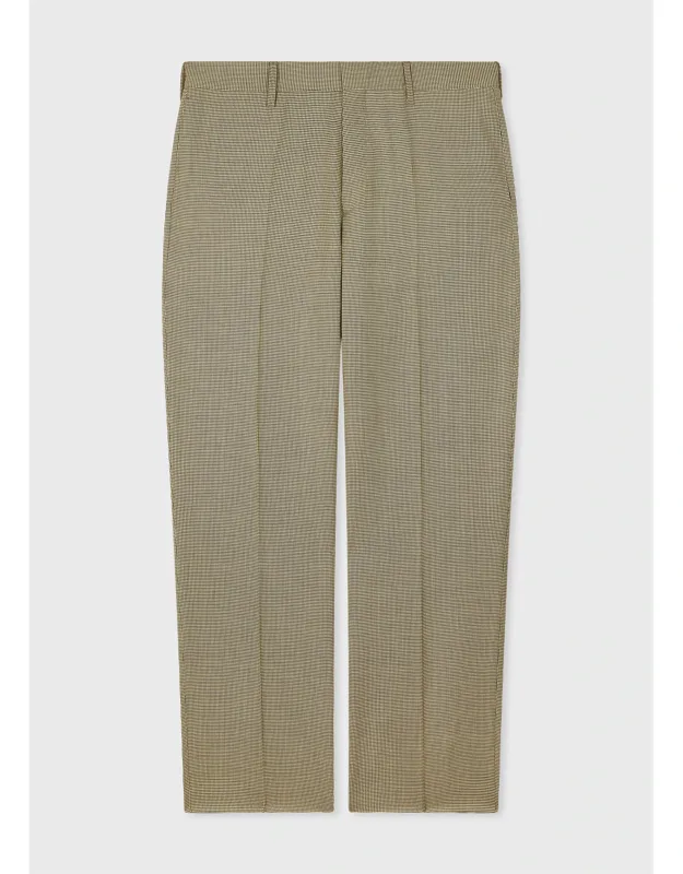 Overdyed Micro-houndstooth Wool Trousers