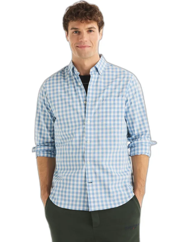 Classic Fit Wrinkle-resistant Plaid Shirt