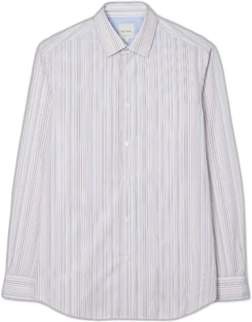 Tailored-fit Cotton Subtle 'signature Stripe' Shirt
