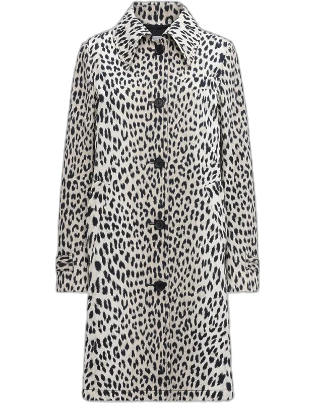Alaine Animal-print Car Coat