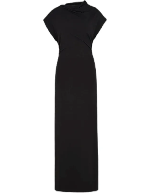 Asymmetric Fitted Maxi Dress