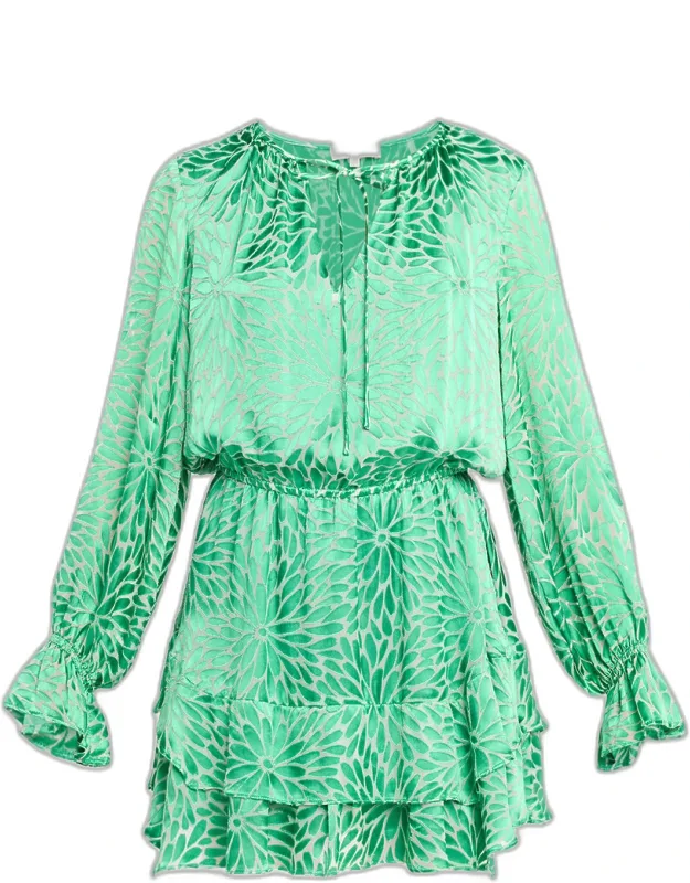 Floral Silk-blend Mini Dress