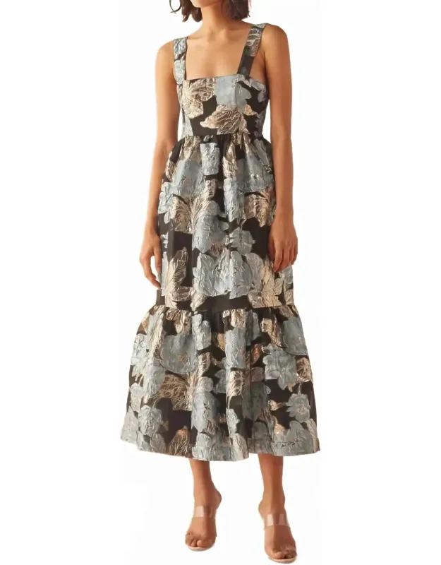 Leena Maxi Dress - Floral A-line With Adjustable Straps