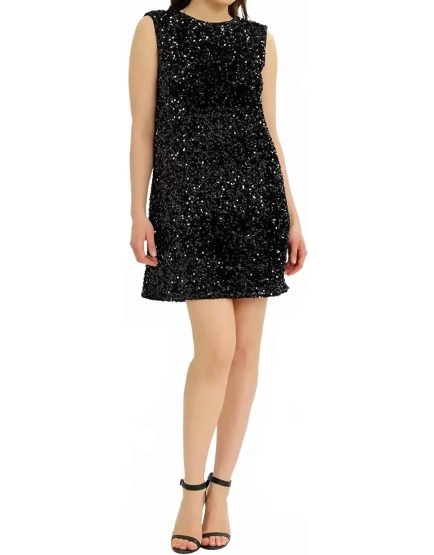Sequin Velvet Dress