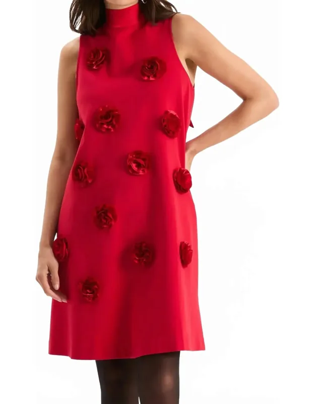 Cleo Ponte Satin Trim Dress