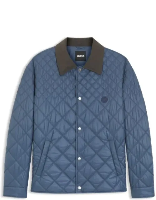 Water-repellent Jacket With Mixed Quilting