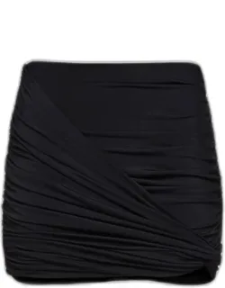 Draped Mini Skirt