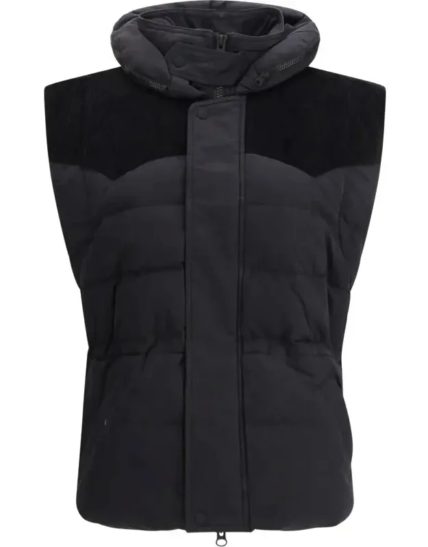 Olfa Padded Vest With High Collar And Front Pockets