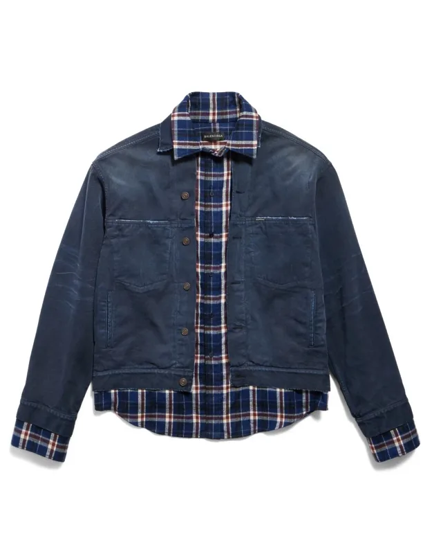 Patched Shirt Jacket