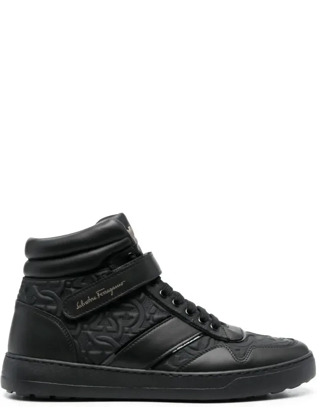 Embossed Hi-top Sneakers