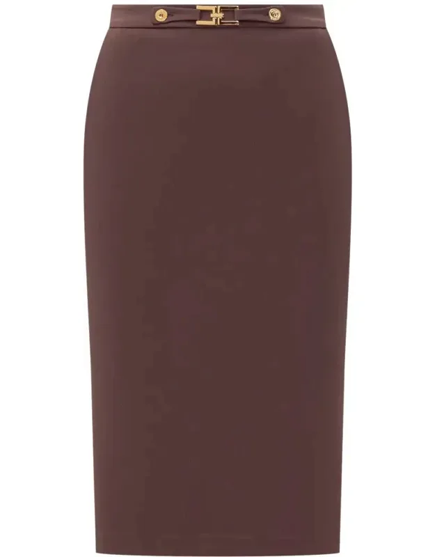 Skirt Pencil Gold Belt Detail