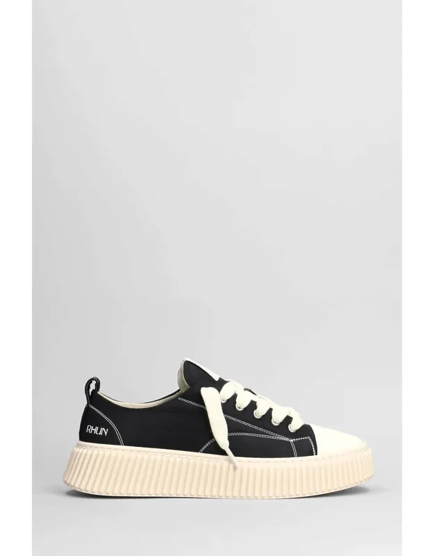 Sneakers With Round Toe And Rubber Sole