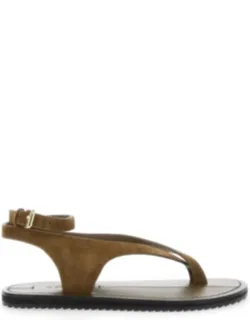 Millar Sandals With Criss-crossed Straps And Buckle Closure In Leather