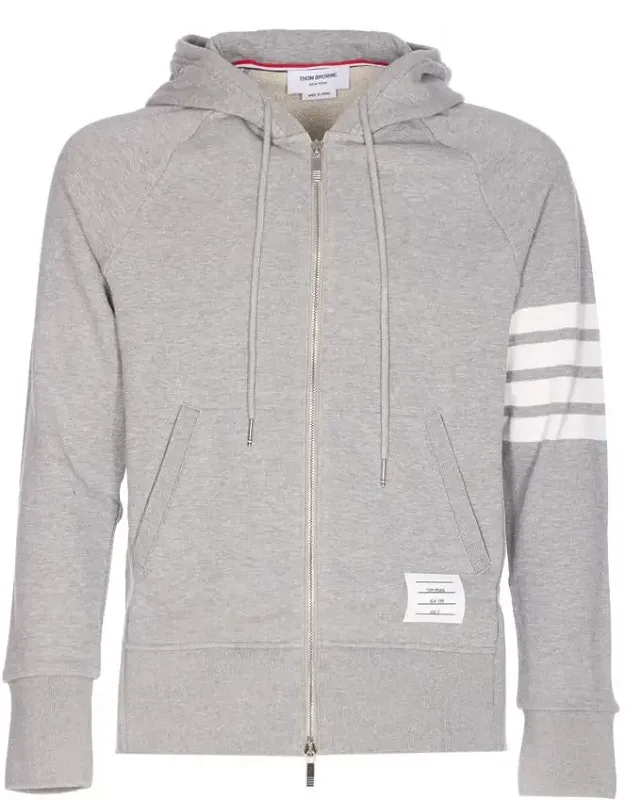 Hoodie With Zip Closure And Pockets