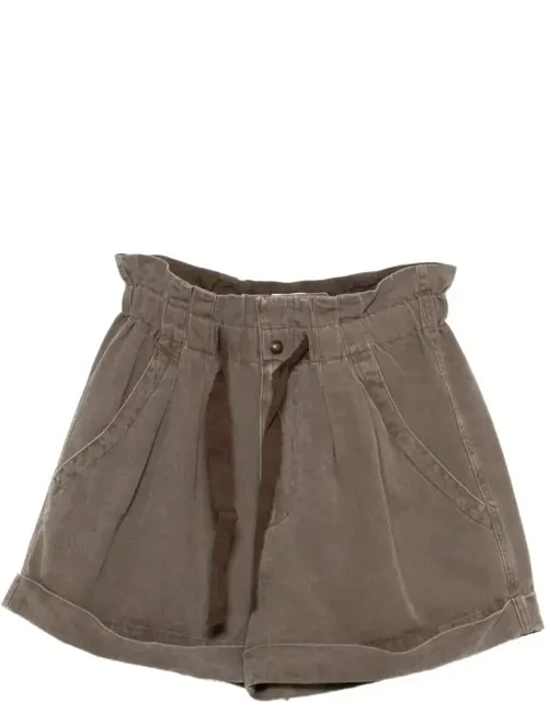 Nirma Cotton And Linen Canvas Shorts