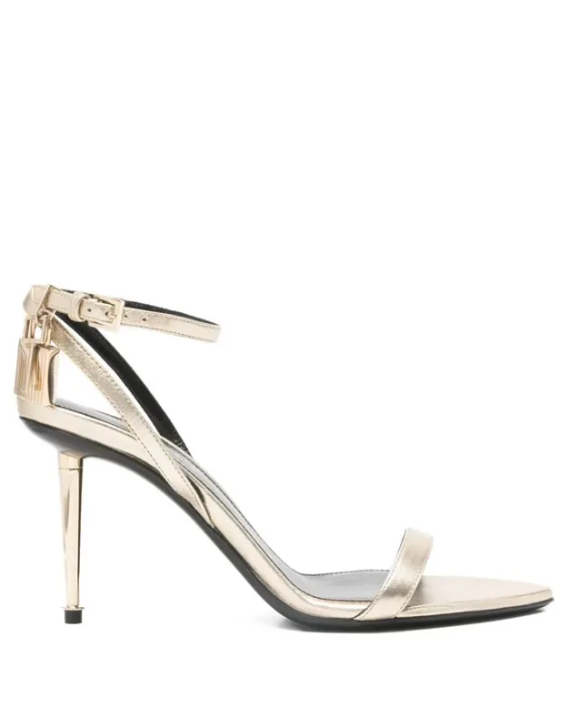 Ankle-strap Padlock 90 Mid Heel Sandals