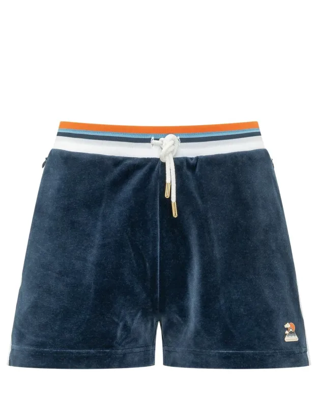 Velvet Shorts With Drawstring