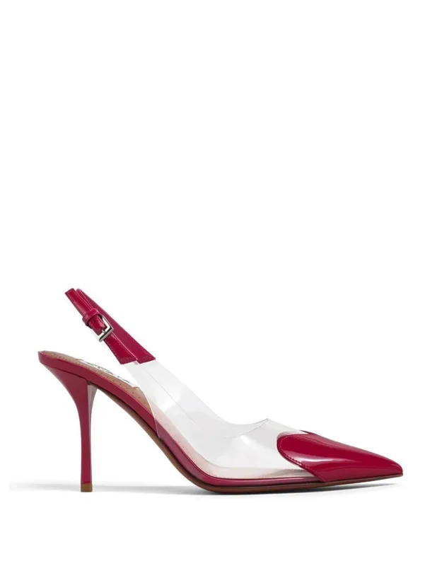 Le Caur Slingbacks In Patent Calfskin