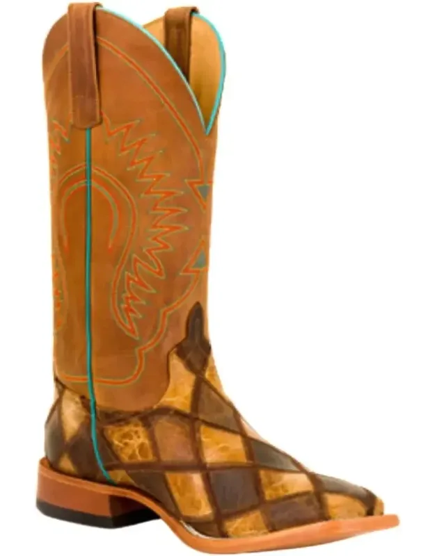 Horsepower Collection Western Boots With Crazy Train Patchwork Foot