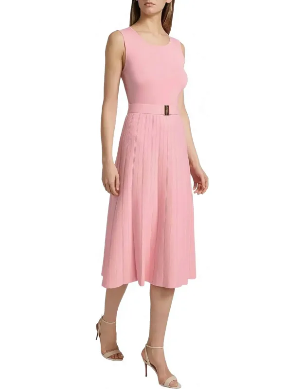 Belted Fit & Flare Dress