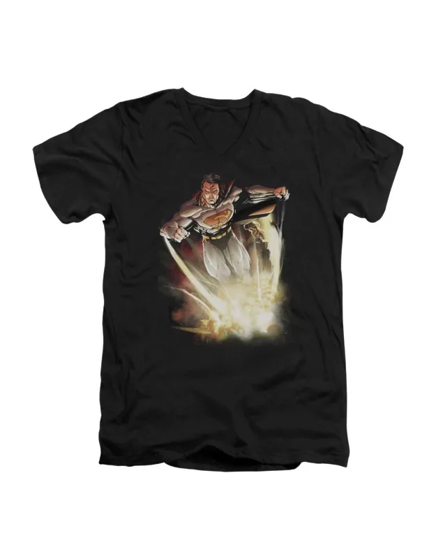 Superman Short Sleeve V Neck T-shirt
