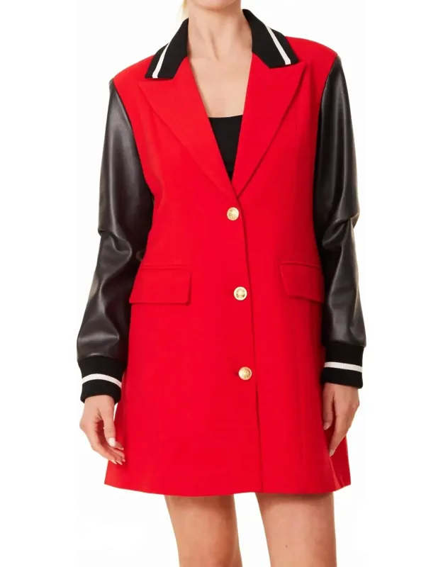 Varsity Jacket Mini Dress