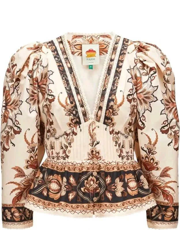 Majestic Garden Sand Blouse