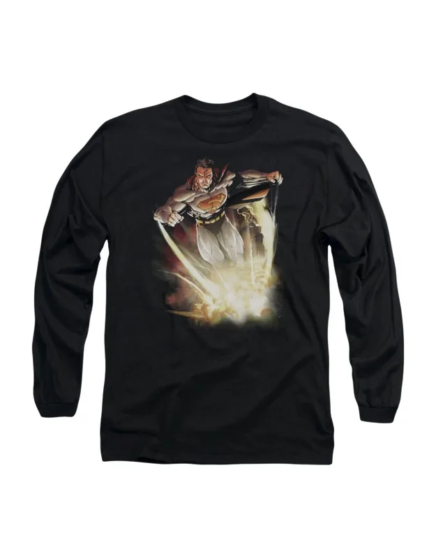 Superman Long Sleeve Tee - 100% Cotton, Stylish Design