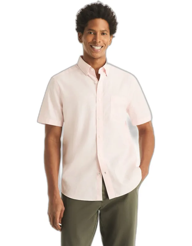 Classic Fit Wrinkle-resistant Striped Short-sleeve Shirt