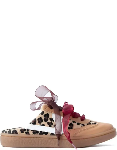 Slip-on Double Laces Open Back Sneakers