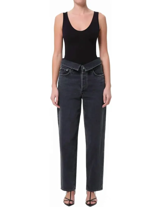 Echo Taper Flip Waist Denim Jeans