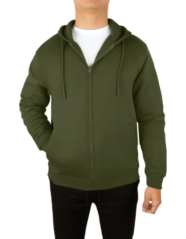 Fleece Line Full Zip-up Hoodie Sweatshirt