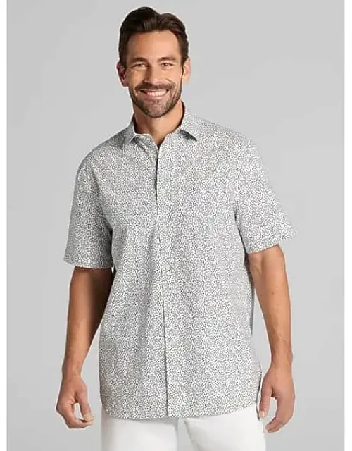 Big & Tall Chillflex Slim Fit Patterned Camp Shirt