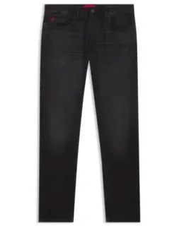Hugo Black Slim-fit Jeans In Stretch Denim - Shape Recovery