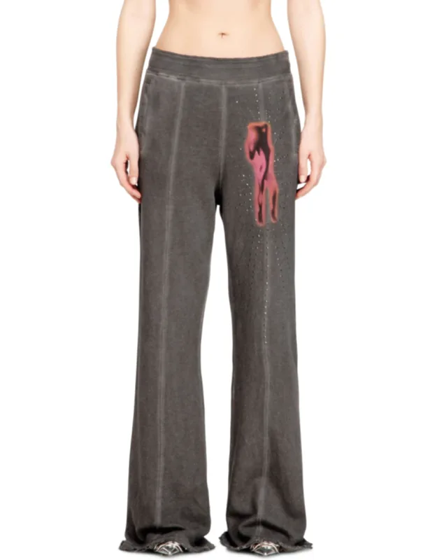 Cotton Pants With Prints And Studs
