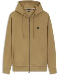 Cotton-blend Zip-up Hoodie With Double B Monogram