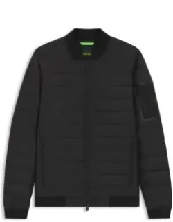 Padded Bomber Jacket With Water-repellent Finish