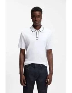 Cotton-jersey Polo Shirt With Contrast Edges
