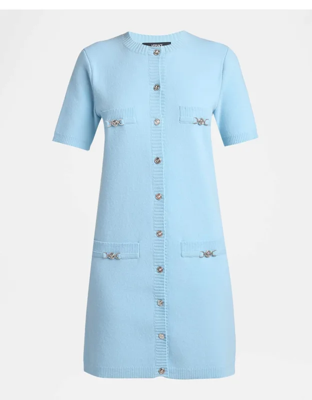 Wool-cashmere Buttoned Mini Dress