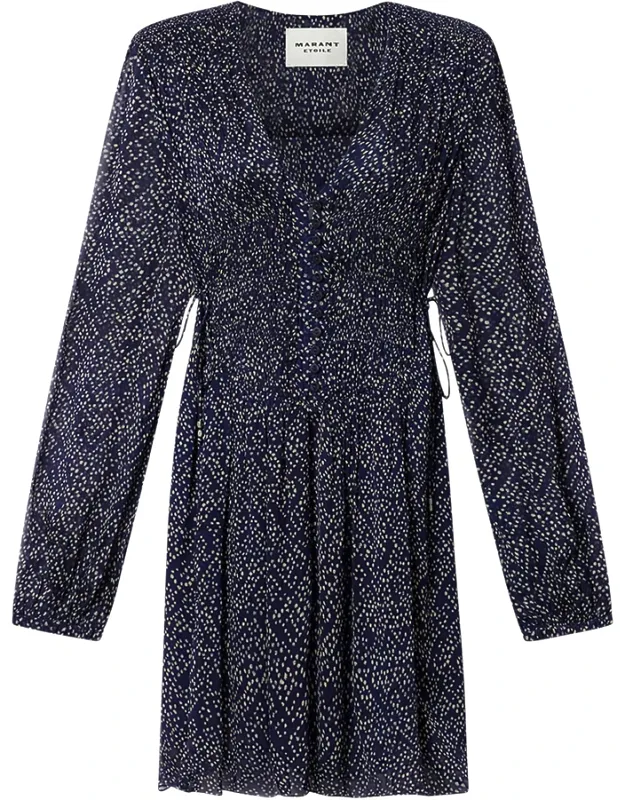 Lorieana Polka-dot Mini Dress
