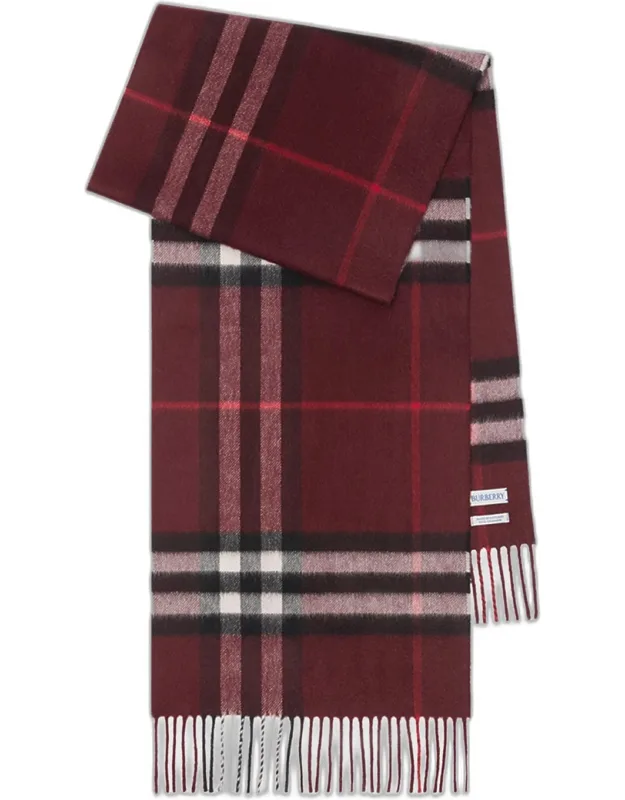 Cashmere Giant Check Scarf