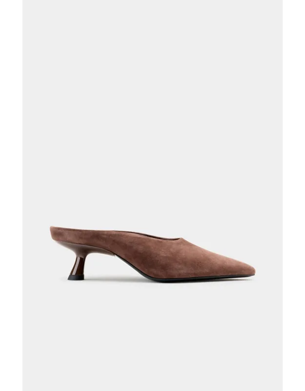 Suede Pointed Gala Mules