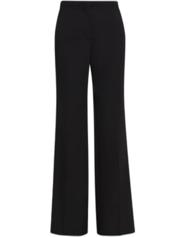Flare-leg Wool Pants