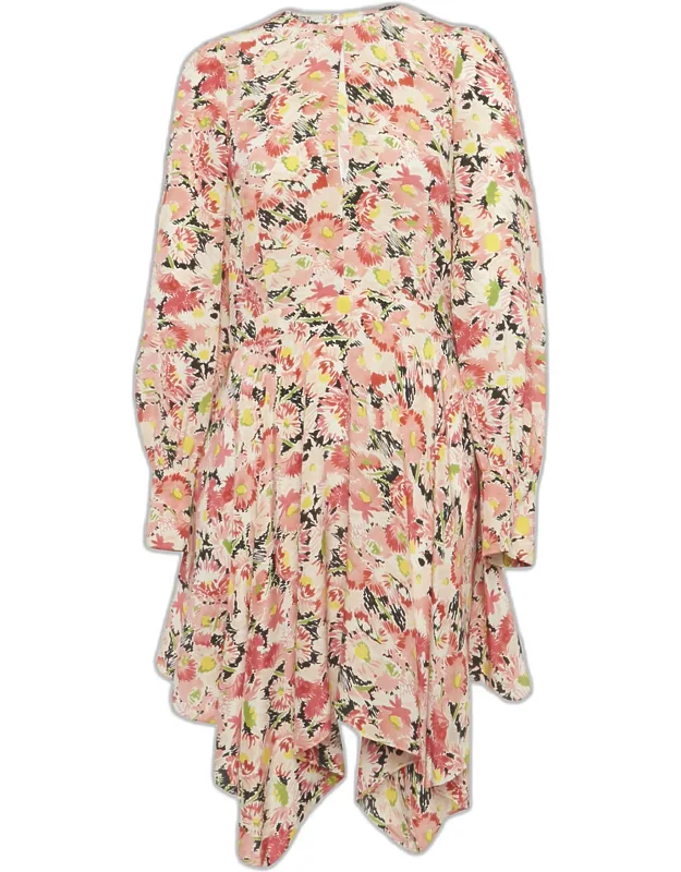 Floral Print Silk Dress